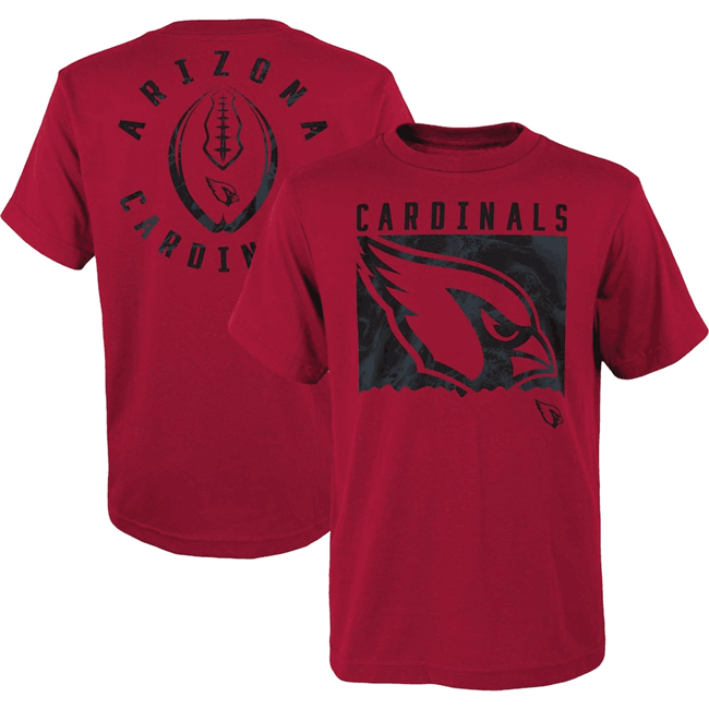 Men's Arizona Cardinals Red Preschool Liquid Camo Logo T-Shirt